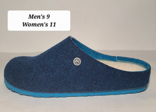Birkenstock Zermatt Rivet Shearling Blue Wool Felt Women's 11/Men's 9 Slip On