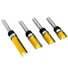 Durable HSS Shank Straight Flush Trim Router Bit Set Woodwork Wood Template Tool