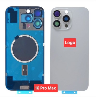 Für iPhone 16 Pro Max Rückseite Backglas Akkudeckel mit Rahmen & Magneten...