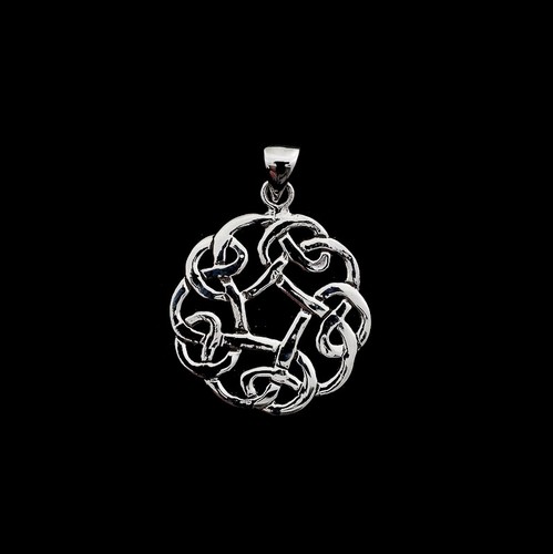 Pendentif Celtique En Argent Sterling 925 Avec Verre Facetté - Style Breton - Neuf Avec Étiquette