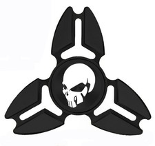 Fidget Spinner Tri-Spinner Aluminum Metal Skull