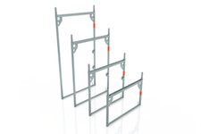 Stellrahmen Stahl 1,09 m breit | 0,66 m - 2,00 m, Vertikalrahmen, Stahlrahmen