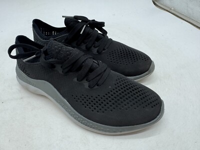 Crocs Literide 360 Pacer Running Sneakers Womens Black Gray Lace-Up Low Top - 10