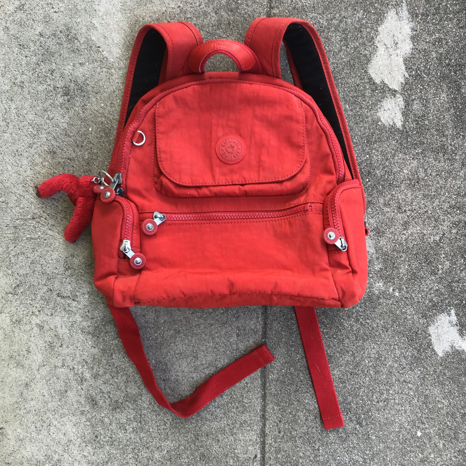 Kipling Matta Red Small Backpack Adjustable Strap… - image 2