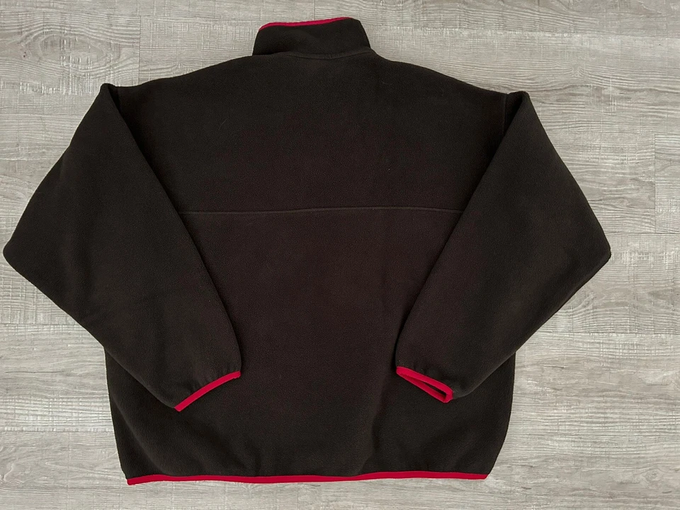 Pullover polar Patagonia Snap T vintage años 90 hecho en EE. UU. marrón 2XL Foto 3 de 4