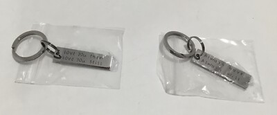 Matching Keychains Love Forever Silver Toned Couples Gift Stocking Stuffers