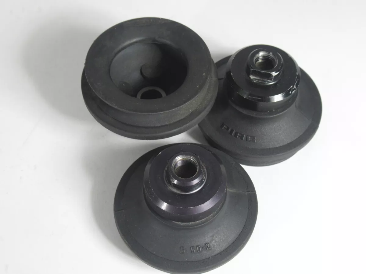 Piab 3250035P Black PVC Nitrile Suction Cup w Filter B50 2 Lot of