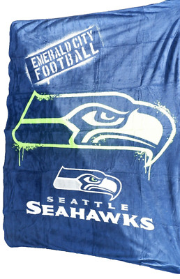 Seattle Seahawks 60'' X 80'' Emerald City Football NFL Throw Blanket