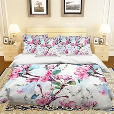 3D Peach Butterfly 229 Bed Pillowcases Quilt Duvet Single Queen King US Summer