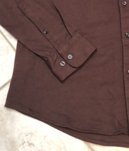 Perry Ellis Untucked Slim Fit Oxford Mens Moisture Wicking Shirt XXL Red L/S NWT - Picture 5 of 10