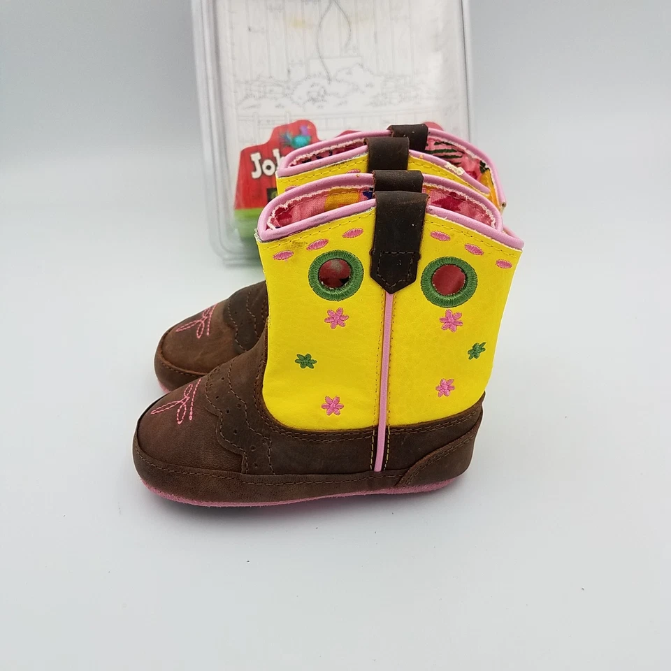 Botas John Deere Infantiles Johnny Popper Niñas Talla 4M Tostadas Marrón Medio Dist/Amarillo Foto 2 de 4