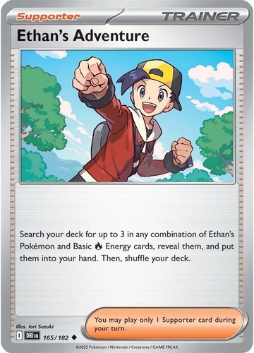 ポケモンカードダス adventurecard アドベンチャー　019-066 Pokemon Ethan's Adventure - 165/182 - Uncommon - Reverse Holo NM