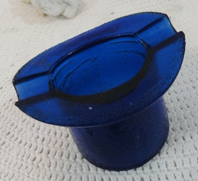 Vintage Cobalt Blue Glass Top Hat Ashtray 2 1 2 Tall 3 Wide At Brim Ebay ebay