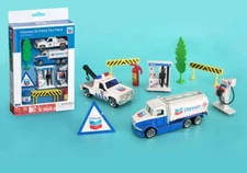 Chevron 10 Piece Collectible Fun Pack Set with Trucks Accessories and Scenery