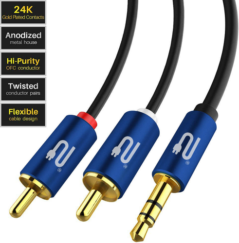 Adattatore jack femmina da 3,5 mm a due prese femmine Phono Adattatore jack femmina da 3,5 mm a due prese femmine Phono
