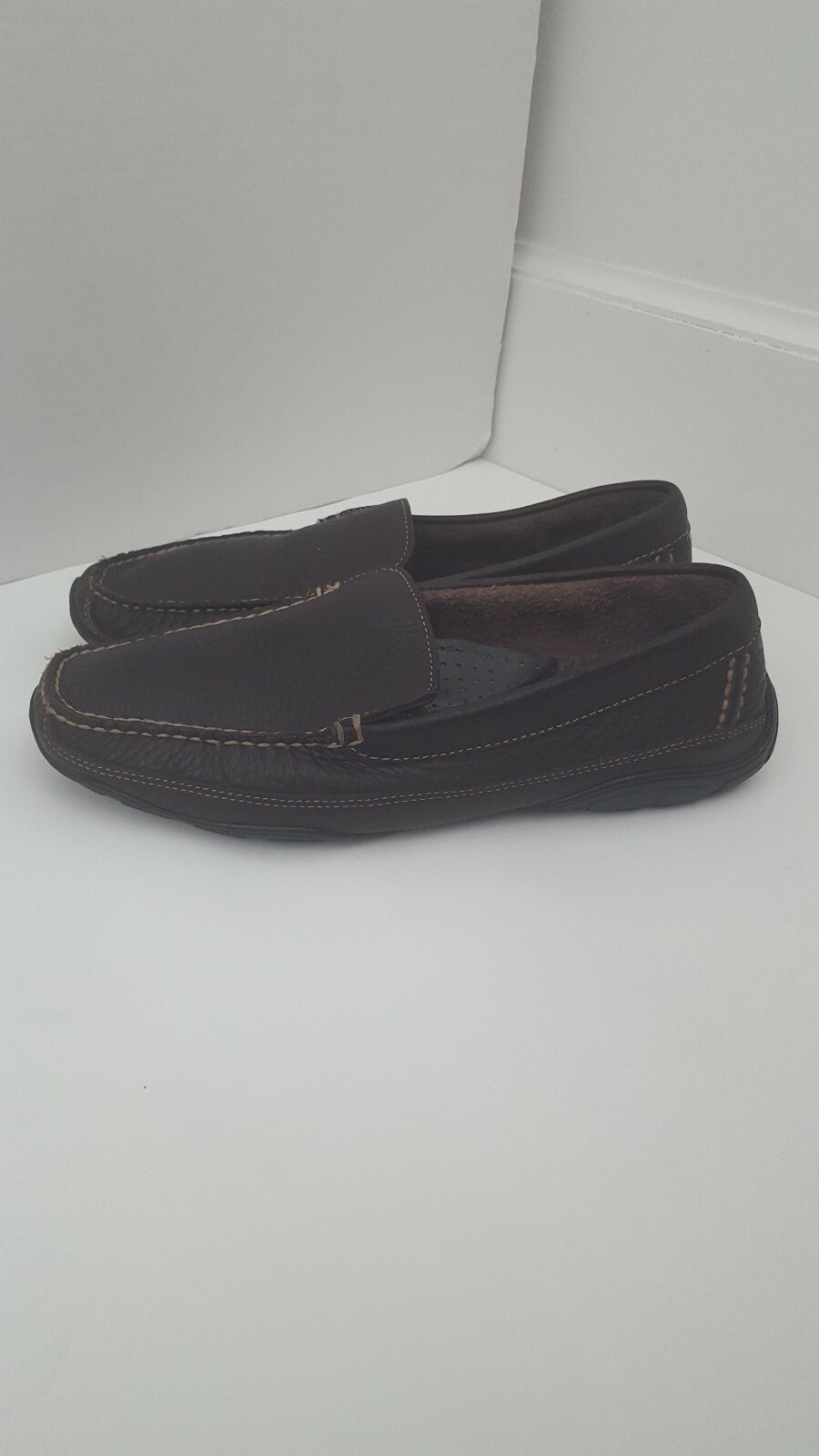 men's bison leather driving moccasins
