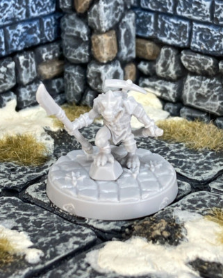 KOBOLD w/ Spear NPC Townsfolk Pathfinder Old World D&D Frostgrave miniature Z26