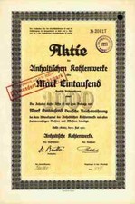 Anhaltische Kohlenwerke 1921 Halle Saale Frose Merseburg Ammendorf Berlin 1000 M