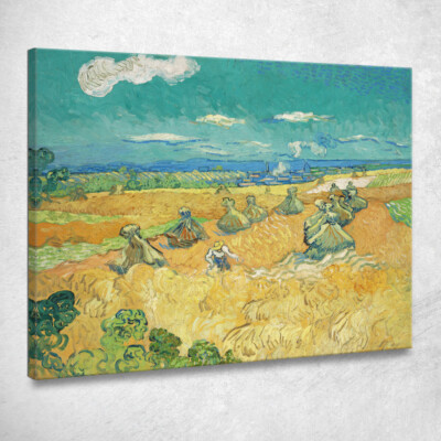 Weizenfelder mit Reaper Auvers Vincent van Gogh, vvg107 Gemälde auf Tel