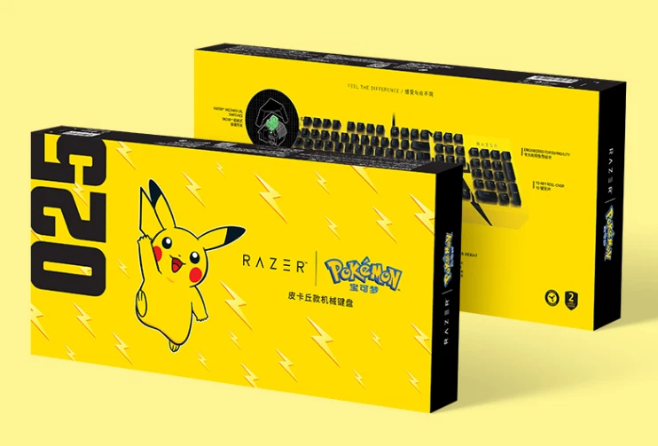 Razer Pokemon Pikachu limited Mechanical Wired gaming keyboard 104keys backlight - Image 4 of 4