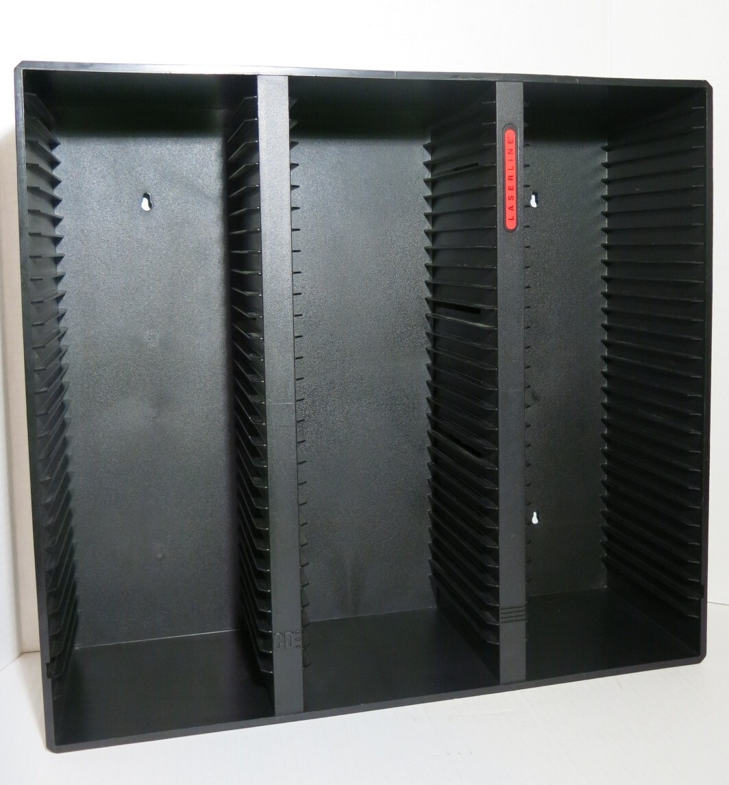 Laserline CD90 Black 90 CD Jewel Case Wall Mountable Storage Organizer