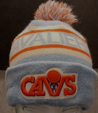 OSFA New Era Hardwood Classics Cavaliers NBA Embroidered Beanie Pom Hat Cap