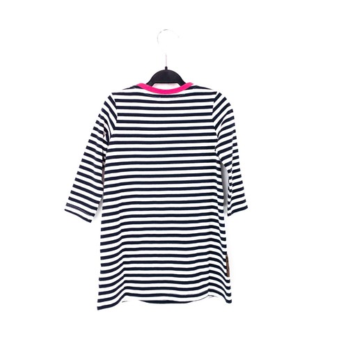 Joules Navy White Striped A-Line Artwork Long Sleeve Rosalee Dress - Size 2Y NEW - Picture 7 of 14