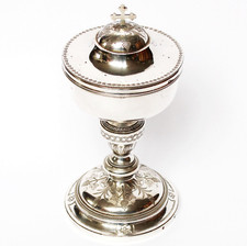 Ziborium Kelch Messkelch Frankreich 19.Jh. Vollsilber 950 Silber 452g Handarbeit