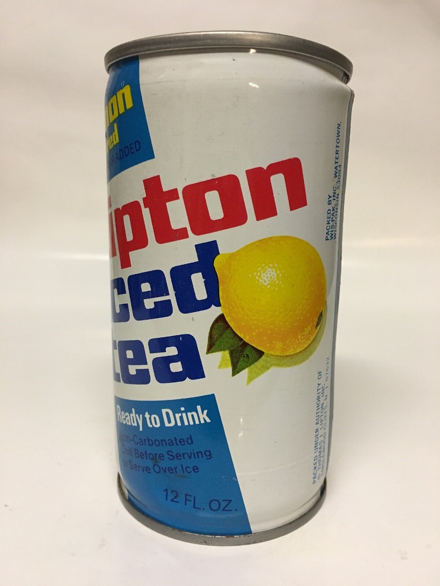 Vintage Lipton Iced Tea Can Steel WIS-PAK WATERTOWN WI. Lemon