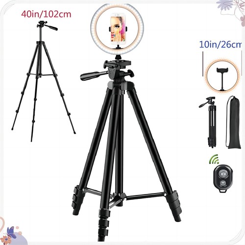 10” Selfie Ring Light LED Light with Tripod Stand Phone Holder for Live Video - Picture 13 of 14