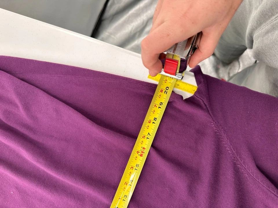 Terra & Sky Purple Womens Sweater Rhinestone Detail On Collar 1X Grandma Beaded - Image 3 of 4