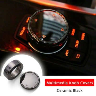 Ceramic Black IDrive Multimedia Knob Cover For BMW X1 X3 X4 X5 X6 & 1 2 3 5 7 Series – ABS