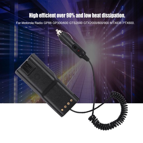 Battery GP88 12V Car Battery Adapter For Motorola Radio GP88 GP300 / 600 GTS2000 - Zdjęcie 3 z 9
