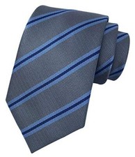 Men's Fashion Striped Patterned Ties Formal College Daily One Size Grey Blue