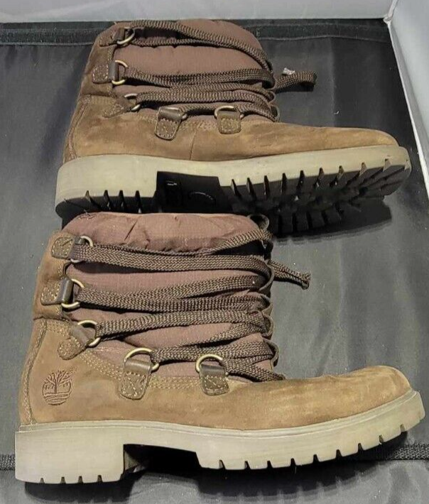Timberland 650 Size 6.5 Brown Leather Lace Up Fleece Lined Timberland 650 Size 6.5 Brown Leather Lace Up Fleece Lined