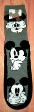 MENS DISNEY MICKEY MOUSE CHARCOAL SLIPPER SOCKS SIZE L/XL SHOE SIZE 10 - 12