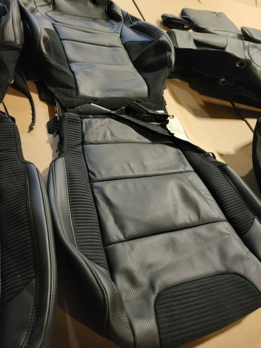 New Take Off 2021-2023 Original Ford RAPTOR Super Crew BLACK Leather Seat Covers - Picture 6 of 7