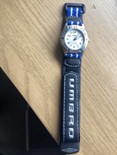 Boys Blue Easy Fastening Strap Umbro Easy Read Analogue Football Sports Watch
