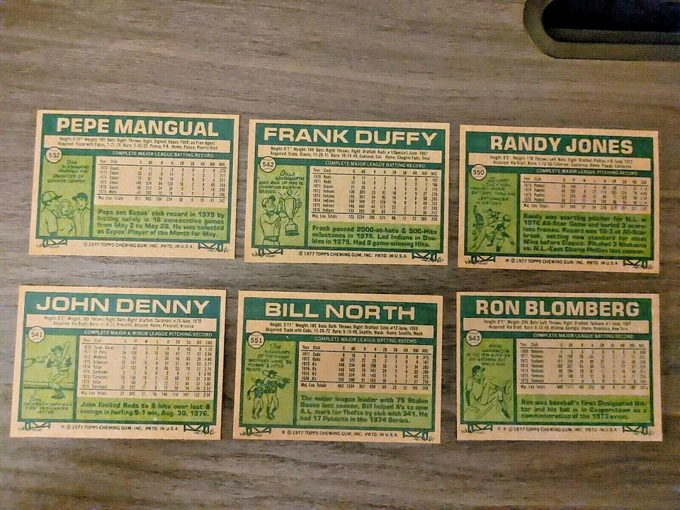 1977 Topps base cards 451-660 Pick from drop down - Image 2 of 2