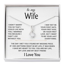 To My Wife Necklace, Christmas Gifts For Women, Anniversary Gift For Wife