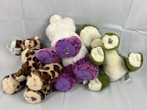 Ganz Webkinz Lot of 3 Pretty panda, Spotted Leopard & Frog plush No code - Picture 4 of 9