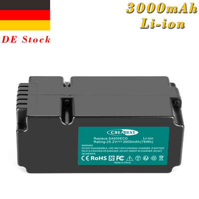 25,2V 3000mAH Li-ion Akku Für Yard Force SA600H 862615 862618 SA500ECO SA800PRO