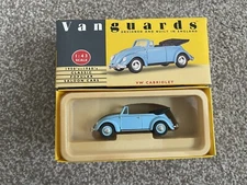 Vanguards VW Cabriolet 1950s-60s Classic Sky Blue 1:43 Scale