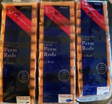Lot of 3 Salon Care Professional Curved Perm Rods 12 Pack 36 total VINTAGE