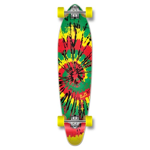 Yocaher Complete Kicktail Tiedye Original Skateboard Longboard - 第 7/10 張圖片