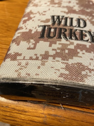 Wild Turkey Kentucky Straight Bourbon Whiskey 200ml Metal & Cloth Flask Lot Of 5 - Picture 7 of 8