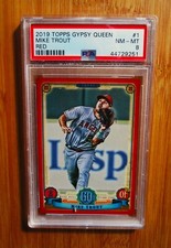 2019 Topps Gypsy Queen #1 Red 1/10 MIKE TROUT Angels PSA 8