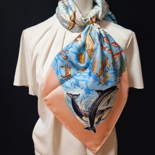 RAR VINTAGE HERMES Seidentuch "La Vie Precieuse de la Mediterranee" Carre 90 - Bild 3 von 16
