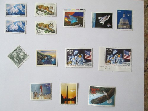 14 - U.S. HIGH denomination - SINGLE stamps - M/NH (See Listing & photos)