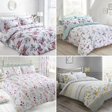 Luxurious 200 Count Floral Duvet Cover Bedding Sets Cotton Rich Percale Flowers
